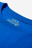 Boys Cotton Jersey Logo T-Shirt in Blue