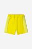 Baby Boys Polycotton Logo Trim Shorts in Yellow