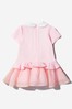 Baby Girls Cotton Teddy Bear Dress in Pink