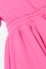 Girls Cotton Hooded Logo Dress in Pink