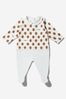 Baby Unisex Cotton Teddy Babygrow Gift Set 3 Piece in White
