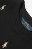 Ralph Lauren Girls' Black All Over Pony Logo Sweatshirt