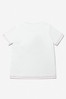Boys Hexagon Logo Print T-Shirt in White
