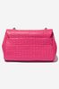 Girls Faux Leather Logo Embossed Cross-Body Bag in Pink