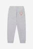 Boys Cotton Branded Joggers in Grey