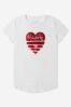 Girls Cotton Heart Logo T-Shirt