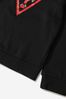 Boys Fleece Logo Print Sweatshirt in Black