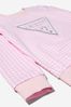 Girls Cotton Logo Sweatshirt in Pink