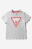 Baby Boys Logo Print T-Shirt in Grey