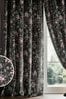 Grey Edita's Garden Lined Eyelet Curtains
