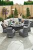 Nova Outdoor Living Grey 6 Seat Rattan Effect Garden Dining Set