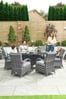 Nova Outdoor Living Grey 6 Seat Rattan Effect Garden Dining Set