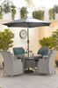 Nova Outdoor Living Grey Thalia 6 Seat Round Dining Set