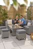 Nova Outdoor Living Grey Ciara 6 seat Rattan Effect Garden Left Hand Corner Dining Set