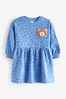 Blue Printed Sweat Dress (3mths-7yrs)