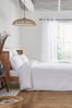Ted Baker White Silky Smooth Plain Dye 250 Thread Count Cotton Fitted Sheet