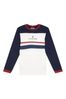 U.S. Polo Assn. Cream USPA DHM Colourblock Long Sleeved T-Shirt