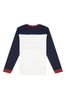 U.S. Polo Assn. Cream USPA DHM Colourblock Long Sleeved T-Shirt