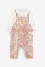 Pale Pink Baby Cord Dungaree and Bodysuit (0mths-3yrs)