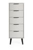 Julian Bowen Grey Alba 5 Drawer Narrow Chest