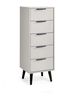 Julian Bowen Grey Alba 5 Drawer Narrow Chest