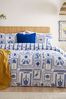 Furn Blue Frieze Abstract Duvet Cover Set