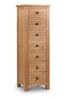 Julian Bowen Brown Marlborough 7 Drawer Chest