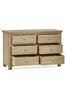 Julian Bowen Brown Memphis Limed 6 Drawer Wide Chest