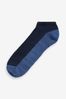 Blue/Grey 5 Pack Cushioned Trainer Socks