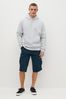 Navy Long Length Belted Cargo Shorts