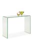 Julian Bowen Clear Amalfi Tempered Glass Console Table