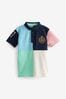 Pastel Harlequin Short Sleeve Colourblock Polo Shirt (3-16yrs)