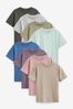 Multi Contemporary 8 Pack Short Sleeve T-Shirts (3-16yrs)