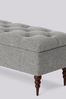 Swoon Houseweave Thunder Grey Plymouth Ottoman