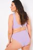 Simply Be Purple Lilac Mix And Match Crinkle Bikini Set