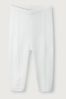 The White Company Organic Cable Knitted White Leggings