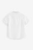 White Short Sleeve Linen Cotton Shirt (3mths-7yrs)