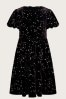 Buy Monsoon Cosmic Print Velvet Dress from Next Ireland