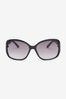 Black horsebit-detail cat-eye sunglasses