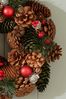 Bayswood Green Pine Cone Bauble Wreath 29cm