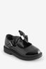 Baker by Ted Baker Girls Back to School Mary Jane Black Print Shoes with Bow