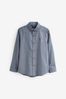Airforce Blue Long Sleeve Oxford Shirt knitted (3-16yrs)