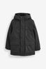 Black Shower Resistant Parka Coat (3-17yrs)