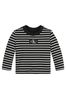 Calvin Klein Newborn Striped Long Sleeve Black T-Shirt