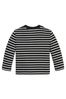 Calvin Klein Newborn Striped Long Sleeve Black T-Shirt