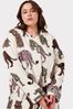 Chelsea Peers Cream Curve Fleece Leopard Print Cardigan