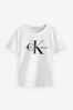 Calvin Klein Jeans Boys White Monogram Logo T-Shirt