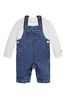 Tommy Hilfiger Baby White Dungarees Set