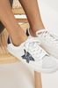 White/Blue Wide Fit Forever Comfort® Star Lace-Up Trainers