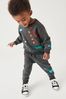 Charcoal Grey Dino All-Over Print Jersey Sweatshirt And Joggers Set (3mths-7yrs)
